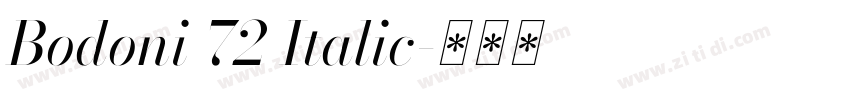 Bodoni 72 Italic字体转换 Bodoni 72 Italic字体转换